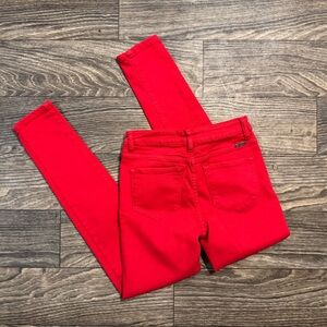 Vibrant Red Women's Jeans